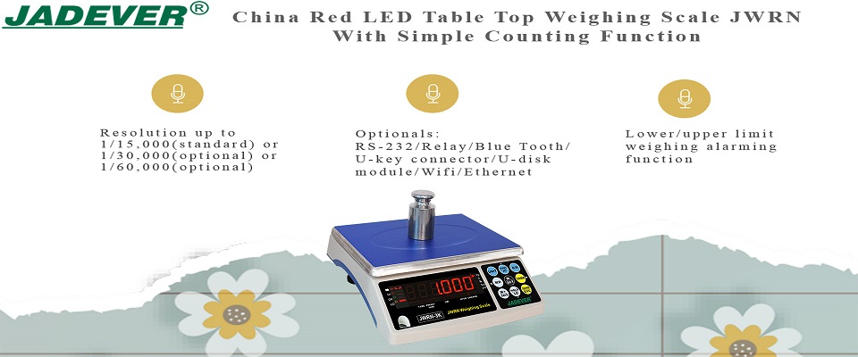 Bàn LED đỏ Trung Quốc Cân nặng hàng đầu JWRN với chức năng đếm đơn giản