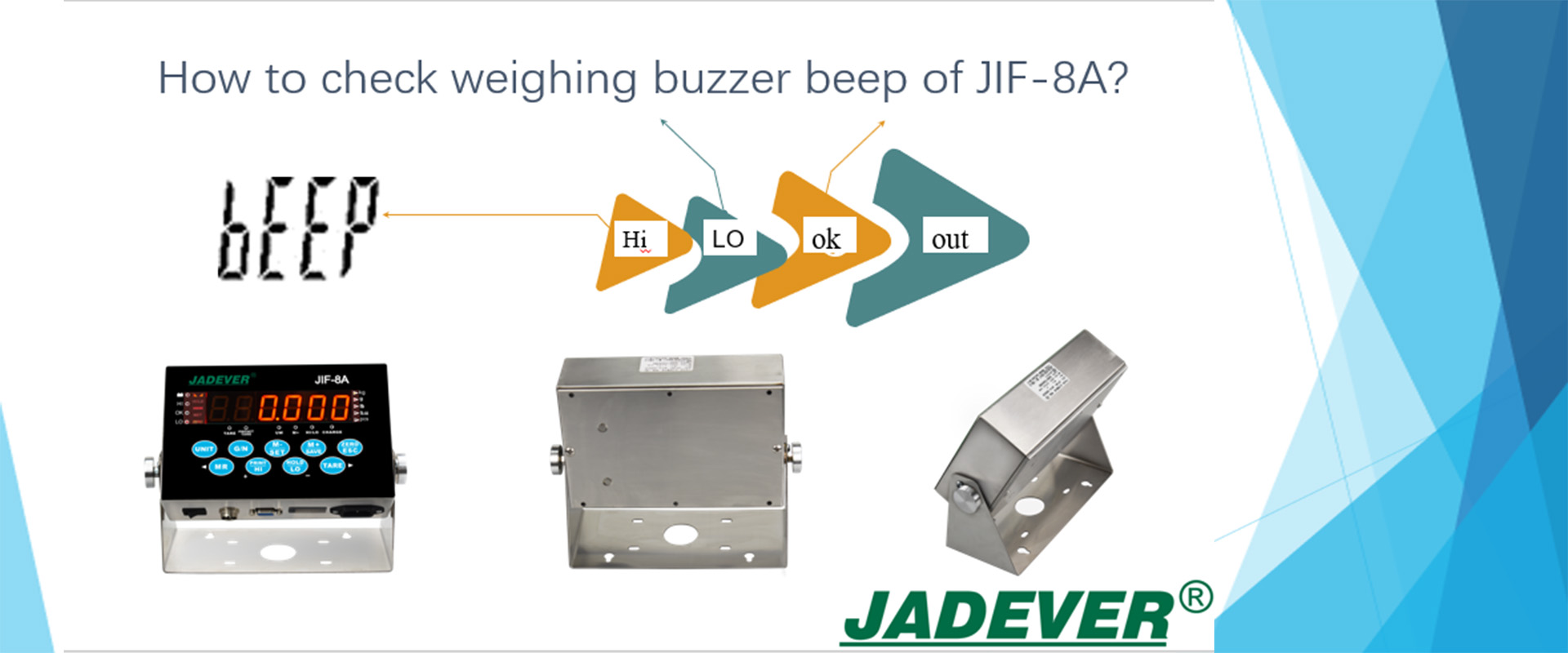 Cách kiểm tra tiếng bíp cân của JIF-8A?
